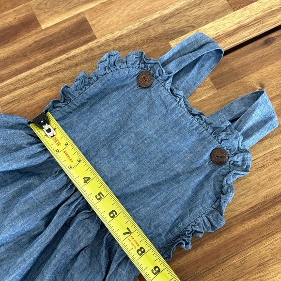 Sage & Lilly Pinafore chambray overalls style dress. Size 3T - Picture 5 of 8